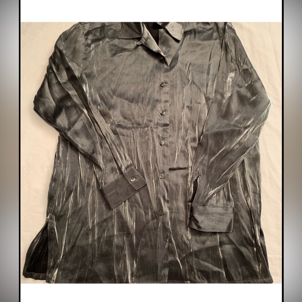 Style & Co. Gray Button Down Shirt